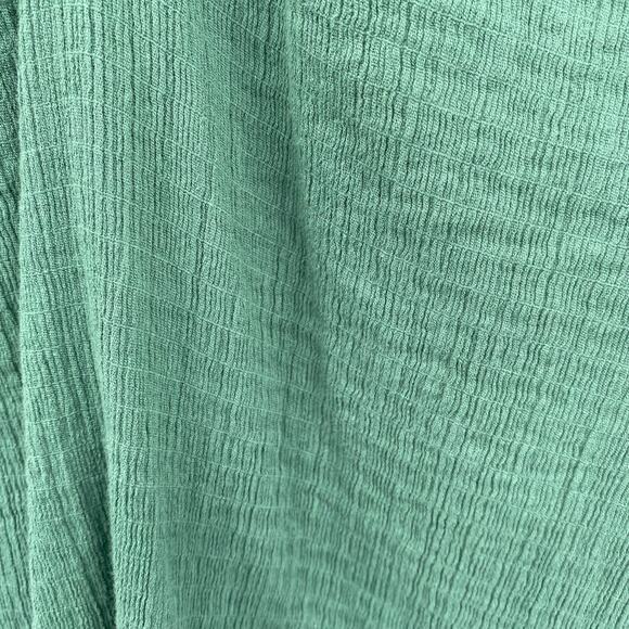 Free People Women's Green Crepe Deep V Neckline Mini Dress Size Small Altered - Picture 10 of 12